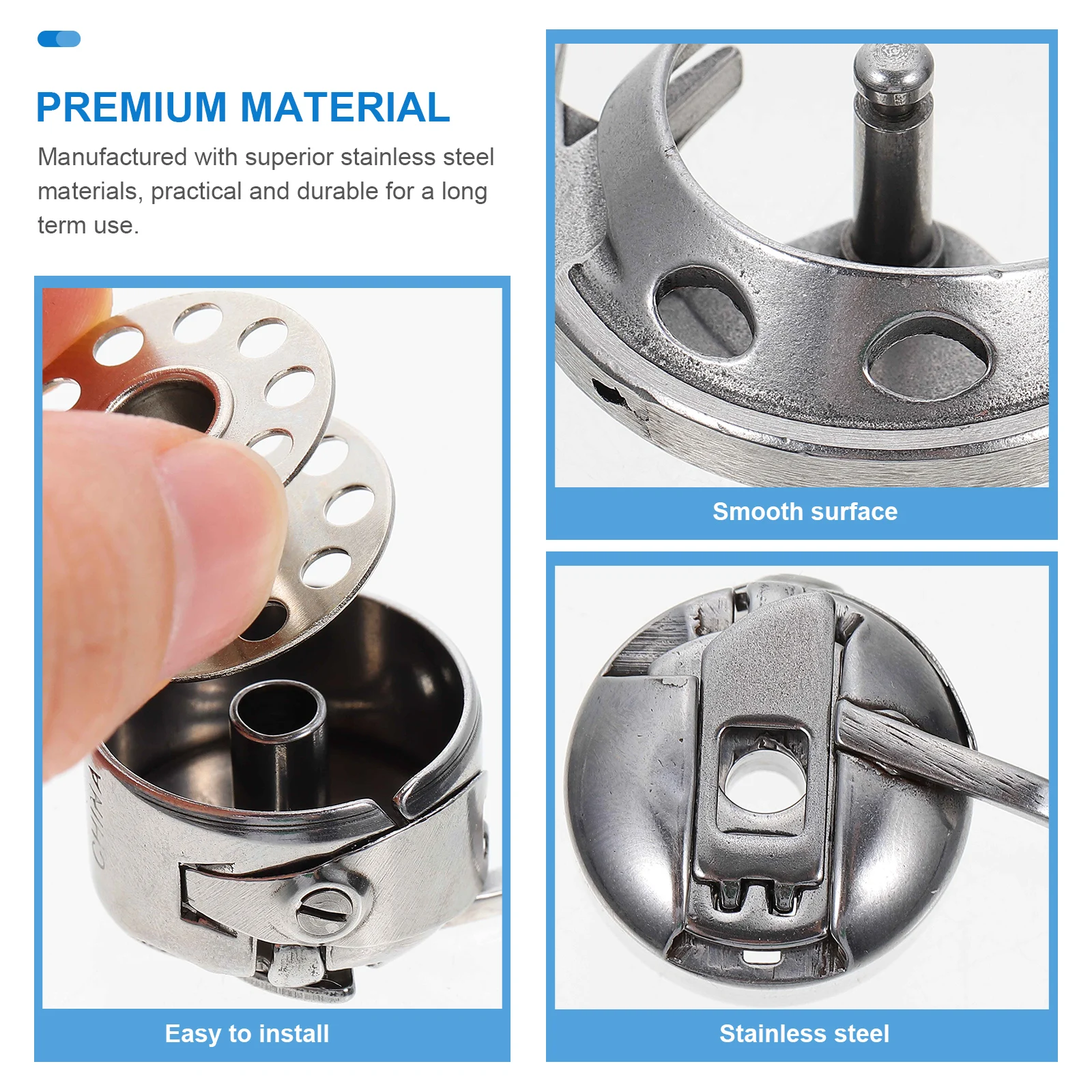 

Embroidery Threads Sewing Machine Accessories Plastic Empty Spools Bobbin for Metal Bobbins Household Line Craft Portable