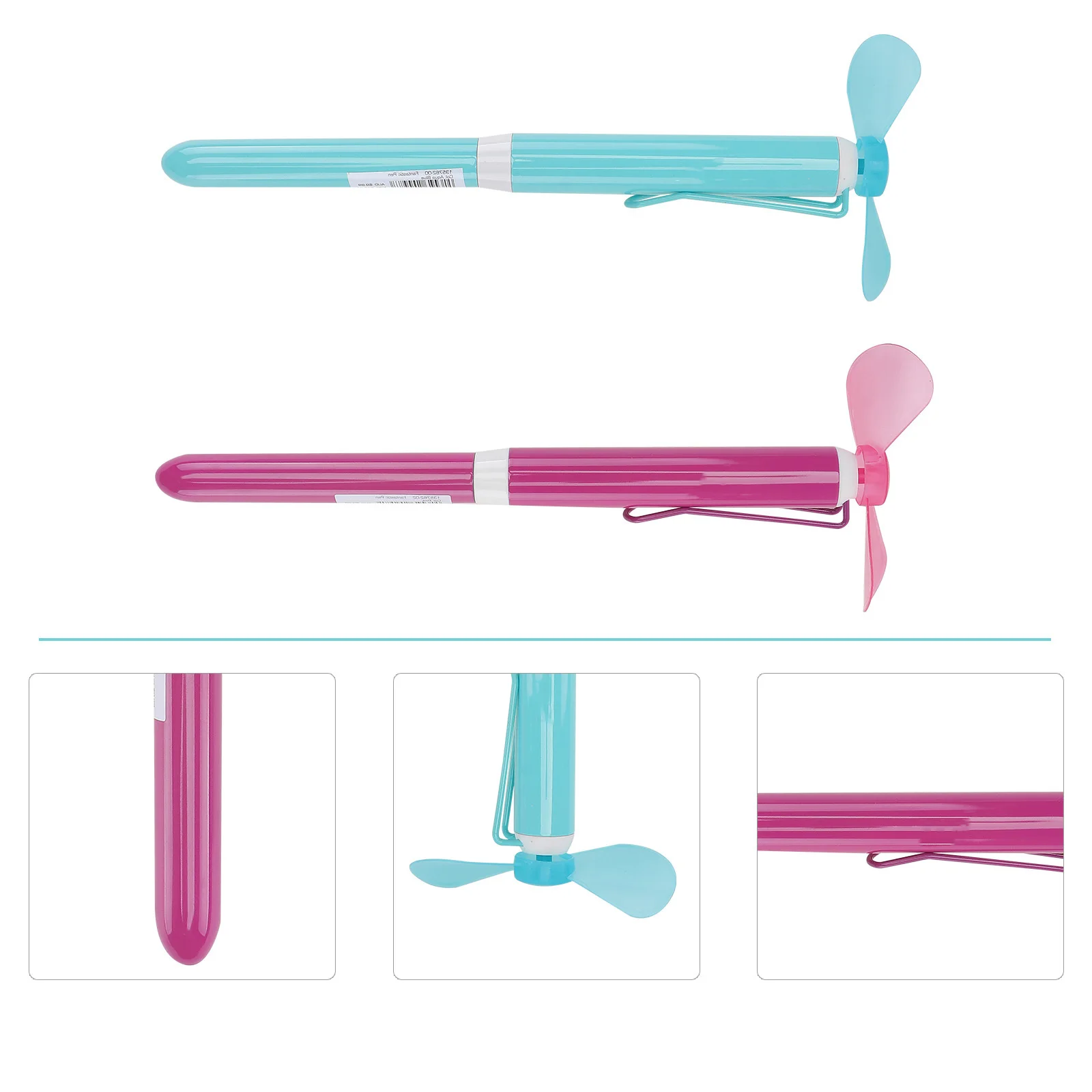 

2Pcs Mini Fan Pen Unique Metal Ballpoint Smooth Ink Quick Dry No Bleed Creative Design Students Cool Pens for Teens