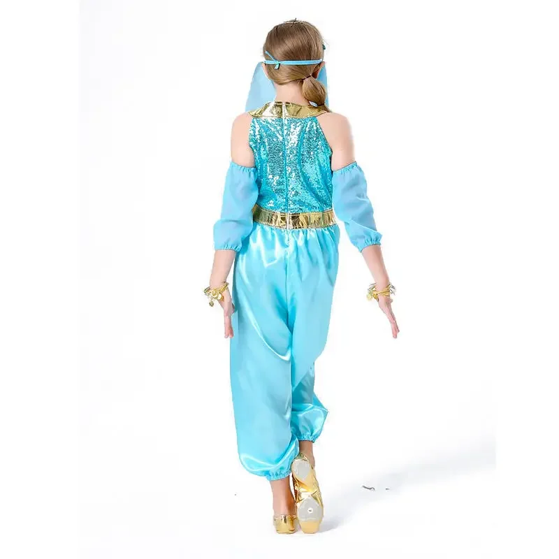 Halloween Princess Jasmine Dress Indian Costume Magic Lamp Costume Cosplay