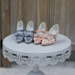 1/3 SDGR/AS Elegant Silk Pointy High Heels Spot Inventory Single Buckle Bow Red Black Gifts BJD Doll Shoes BJD Doll Accessories