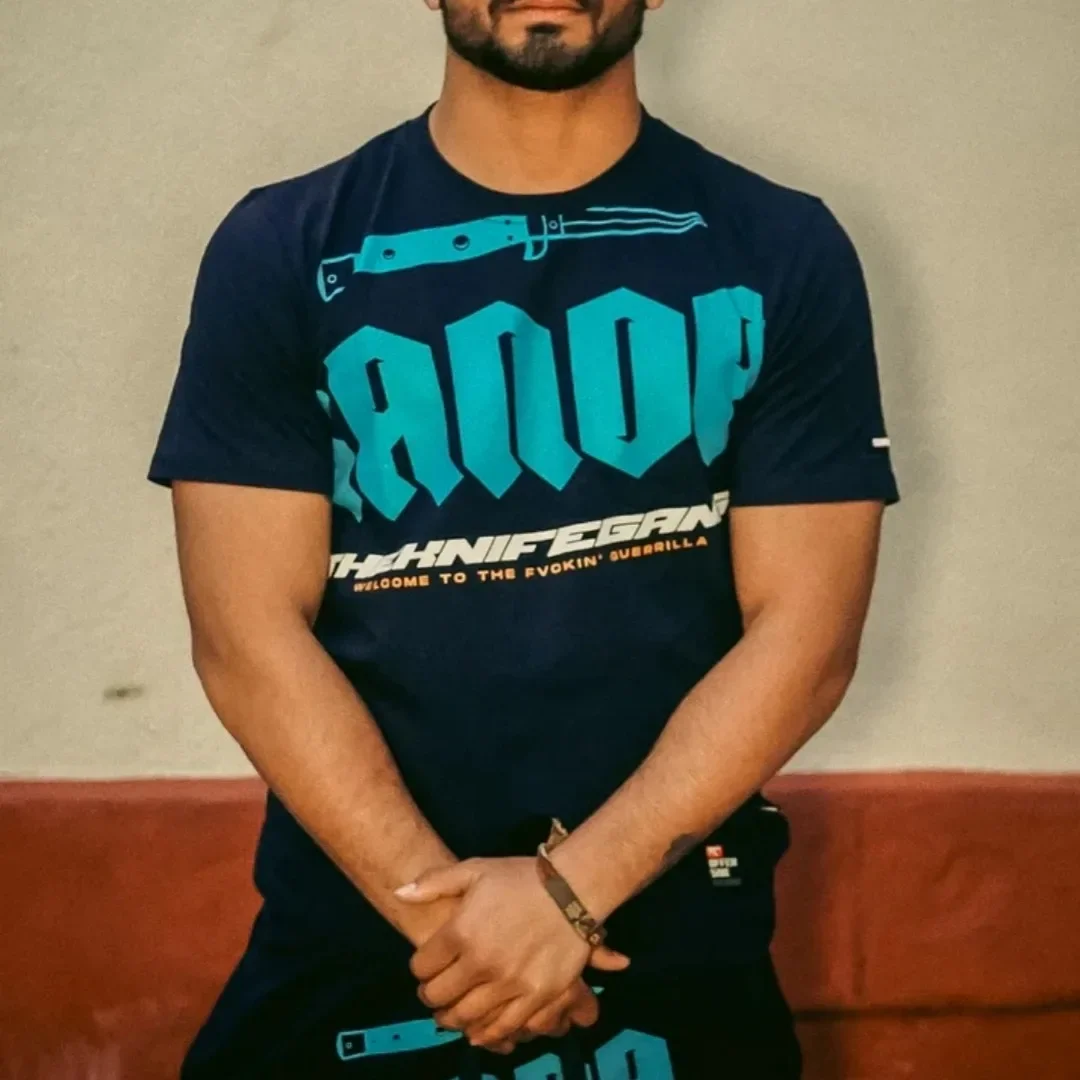 New 3D Print Boxing RANDA Breathable Sportwear Fightwear Outdoor Casual Round Neck Short Sleeve Man