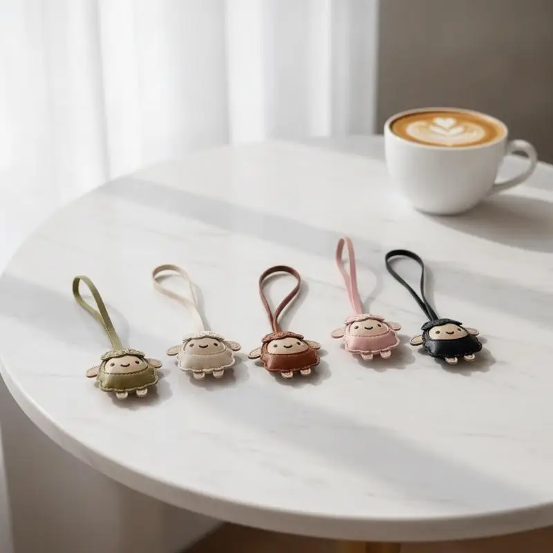 2027 Zodiac Goat PU Keychain Creative Cartoon Pendant Portable Handbag Accessory Lovely Holiday Gift for Friends Kids