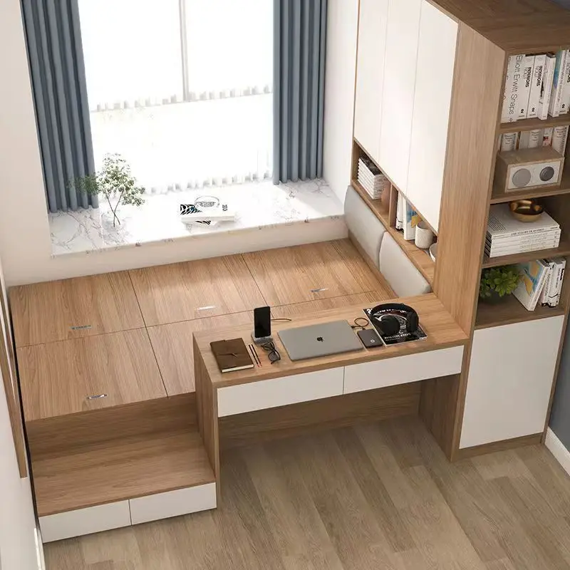 

Bedroom tatami storage bed wardrobe combination