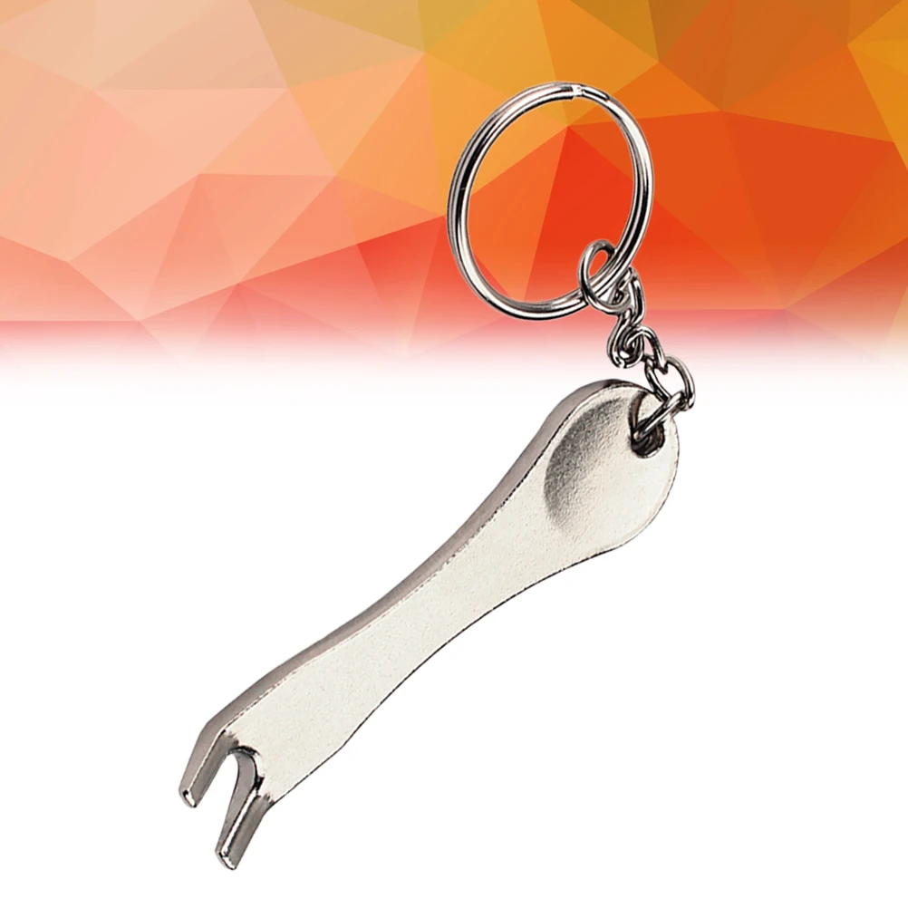 

Nail Lifter Key Ring Keychain Guitar Tool Pin Remover Bridge Puller Staple Silver