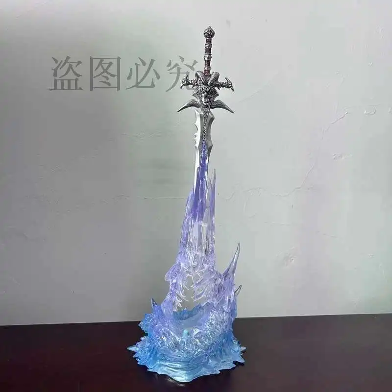 WOW Arthas Menethil سلاح فروستمورن السيف مع إضاءة LED Starz عمل نموذج لجسم اللعب سطح المكتب هدية مزخرفة للأطفال #5