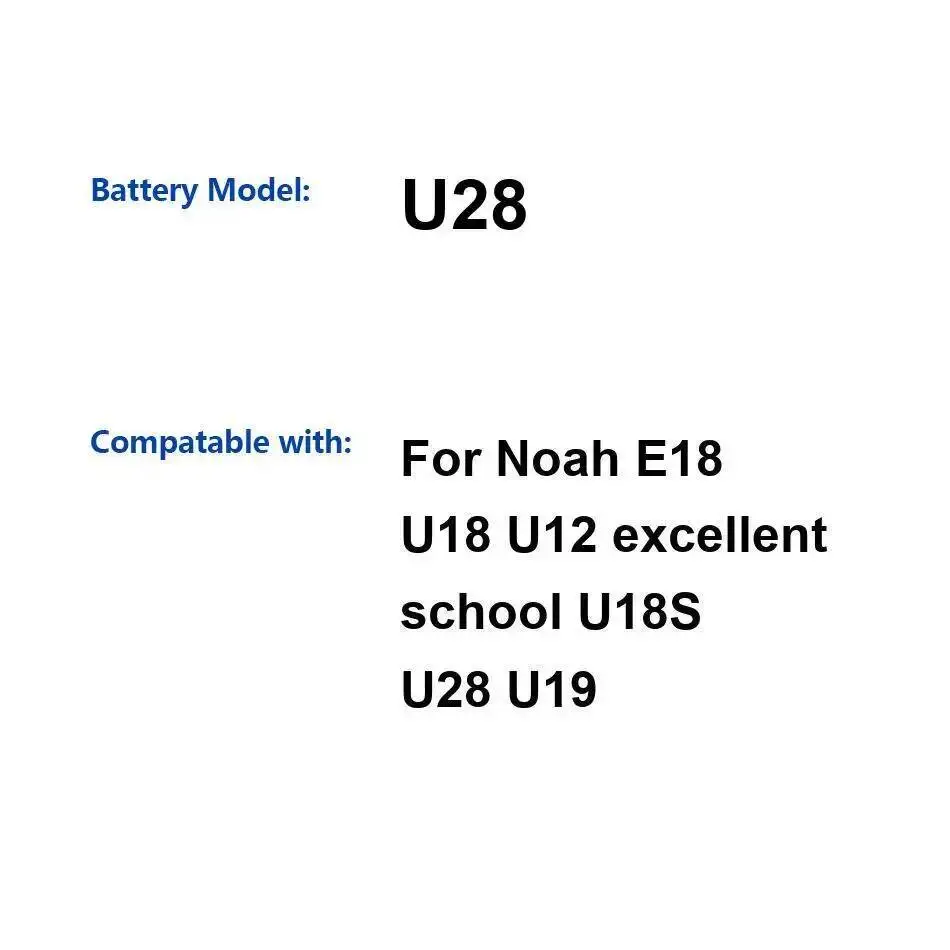

Laptop Battery For Noah E18 U18 U12 U18S U28 U19 6000Mah Safe