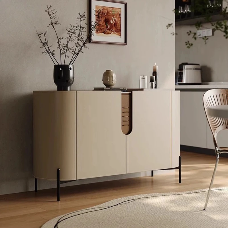 

durable solid wood living room cabinet with 2 drawers and 4 shelves, imported walnut veneer plywood, suitable for apartment use