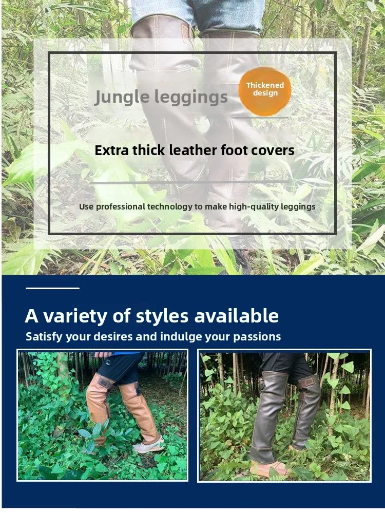 Protezioni per Gambe Anti-Morso, Anti-Serpente, Anti-Ortose, per Escursionismo, Pesca nella Giungla, Robuste Protezioni per Tibie Resistenti all'Usura