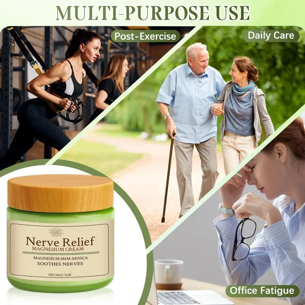 with MSM and Arnica Natural Magnesium Cream for Soothing Mild Ingredients Body Care Cream Relief Relaxation Body Lotion