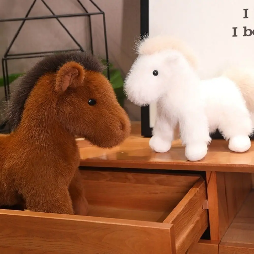 

Имитация стоячей куклы-волны с гривкой, фаршированный хвост, игрушки в виде лошади, полипропилен, хлопок, милый мультяшный конь, мягкое украшение для комнаты