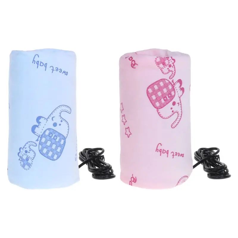 حقيبة حرارية لزجاجة الأطفال مزودة بمنفذ USB ذكي لدرجة الحرارة الثابتة وطباعة كرتونية لطيفة