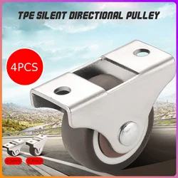 4pcs Silent Furniture Linear Wheel Sliding Door Kick Drawer Pulley Small Wheel Castors For Replacement Furniture Steering Wheel
