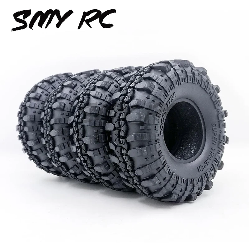 4szt 1.9 Inch 110mm Rock Crawler Tire Wheel With Solid Beadlock Wheel Rim For 1/10 Axial Trax Trx4 Rc4wd D90 D110 Tf2 Rc Car