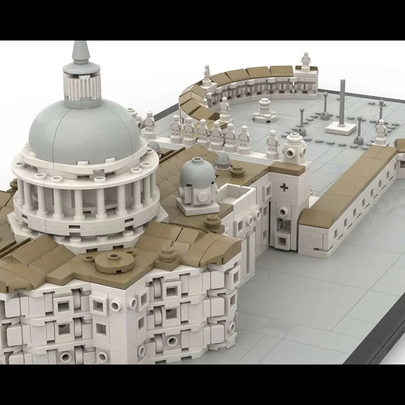 Moc Building Blocks Medieval Architecture St. Peter's Basilica Technology Modular Building Blocks Festival Gift Toy DIY Set