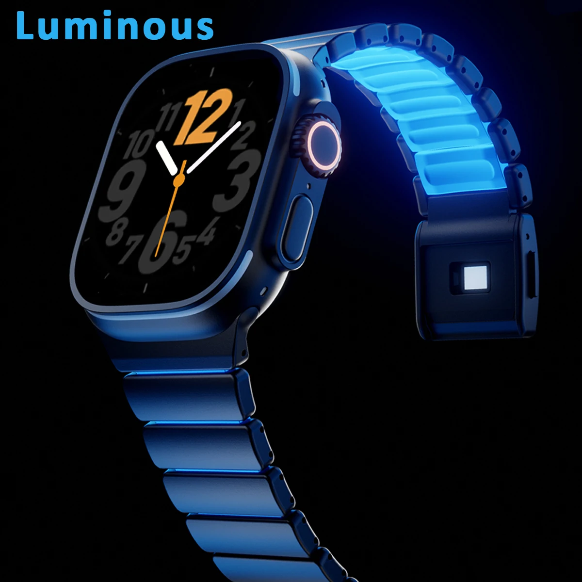 Edelstahl-Armband für Apple Watch Ultra 3, 49mm 46mm 45mm 44mm, Luxuriöses Metall-Armband für iWatch 11 10 9 8 7 5 6 SE3