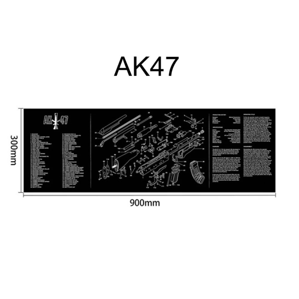 Tactical Gun Cleaning Rubber Mat Mouse Pad For AR15 AK47 Remington870 Glock 1911 P365 P320 CZ-75 CZ SHADOW 2 SA HK USP