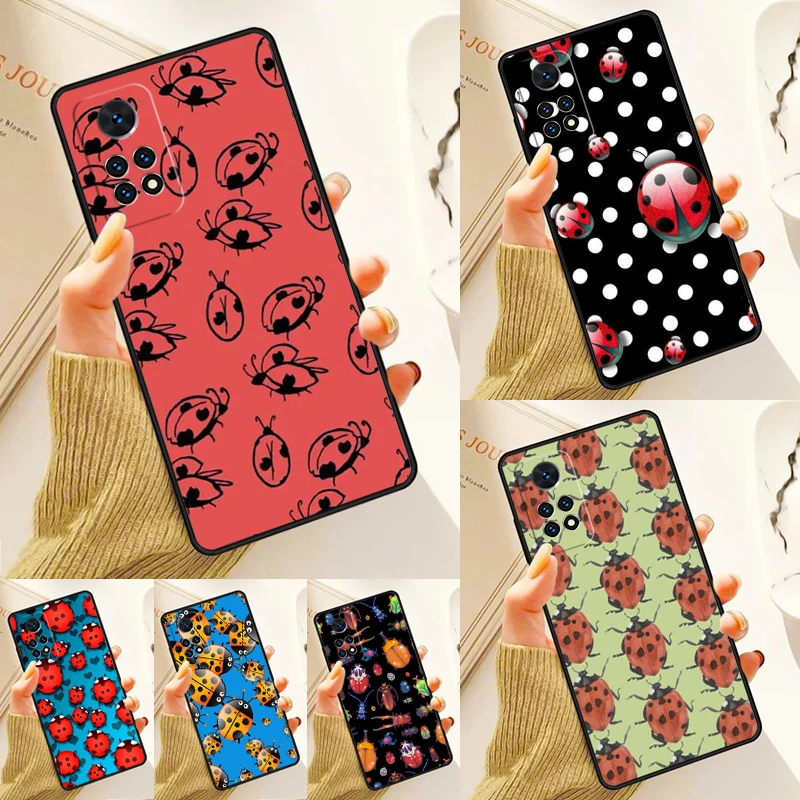 ladybug Case For Samsung Galaxy S24 Plus S23 S20 S21FE Lite S22 Ultra Note 20 S8 S9 S10 Phone Coque