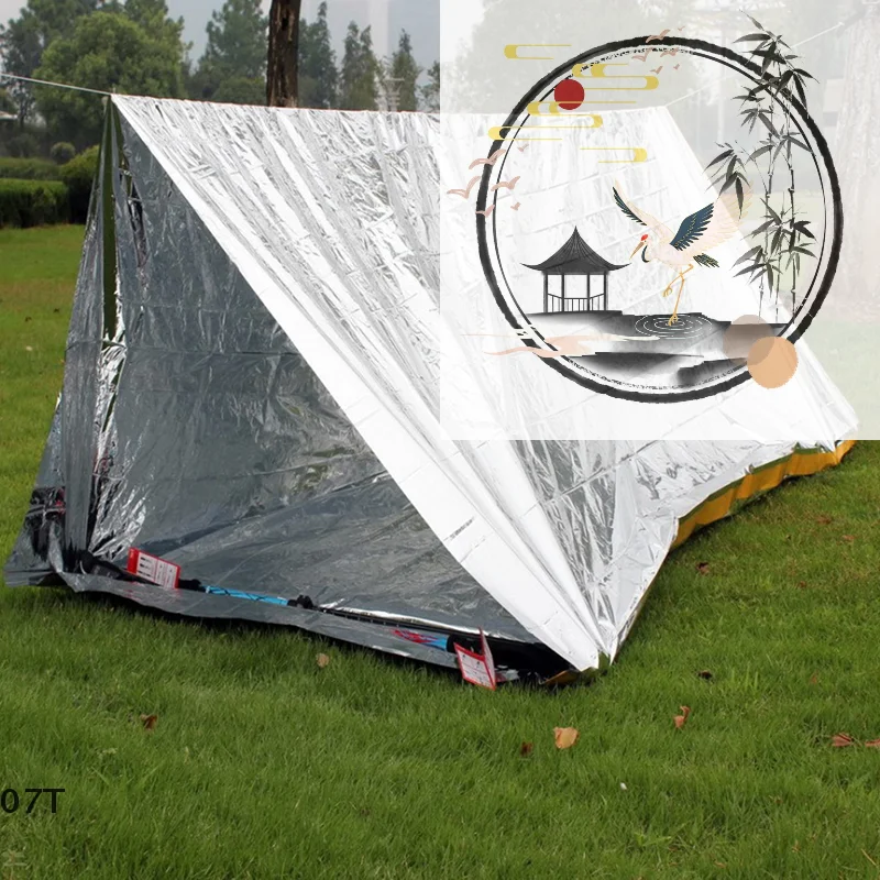 خيمة قابلة للطي في حالات الطوارئ والمشي لمسافات طويلة والتخييم والمأوى في الهواء الطلق مقاومة للماء