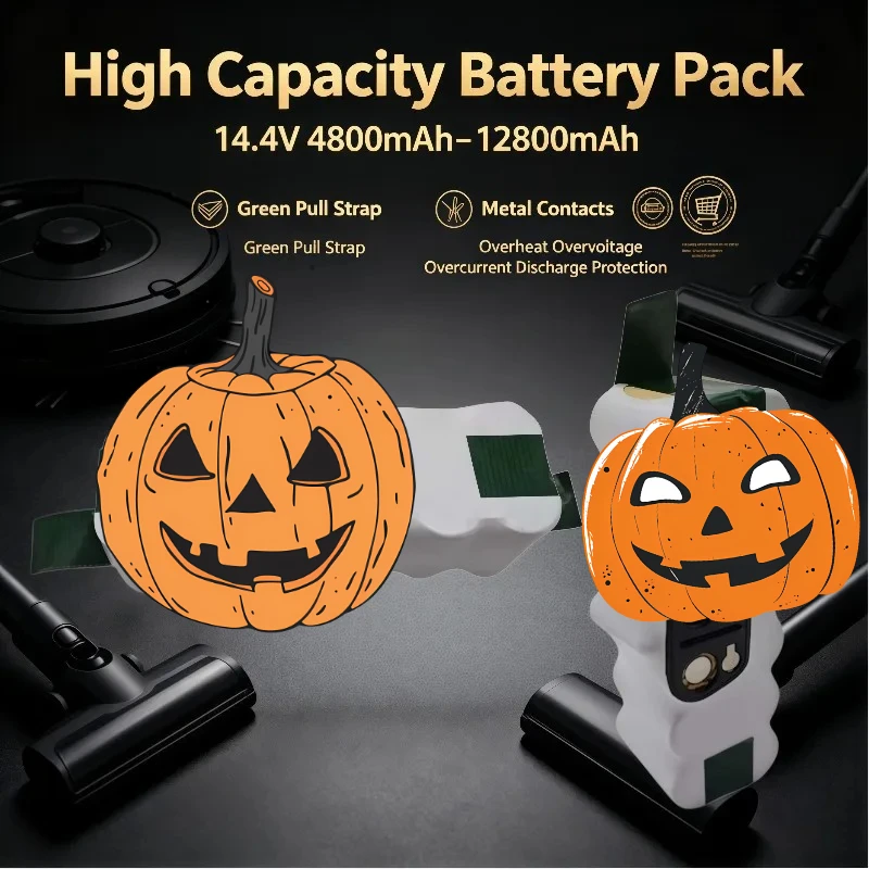 14.4V Lithium Replacement Battery 4800‑12800mAh For Roomba 500 600 700 800 900 Series Vacuum Cleaner