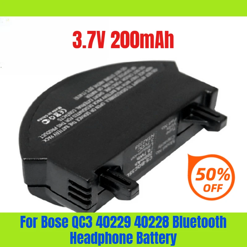 

3.7V 200mAh for Bose QC3 40229 40228 Bluetooth Headphone Battery