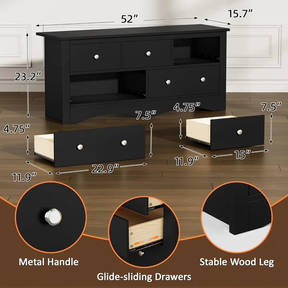 

Dresser for Bedroom, 5 Drawer Dresser, Wood Dressers, Wide Chest of Drawer, Storage Drawers, Storage Organizer for, Customized