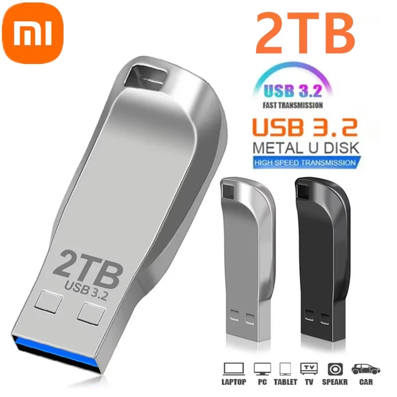 Xiaomi Pen Drive 2 TB USB 3.2 Flash Metal Drive 1TB Large Capacity High-Speed Transfer Storage Waterproof Memory U Disk Original