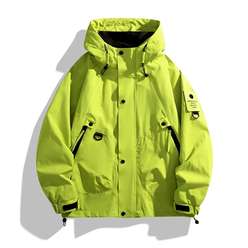 Men Women Waterproof Hiking Jacket Windproof Camping Windbreakers Oilproof Fishing Trekking Jacket Autumn Spring Sport Rain Coat - view 5