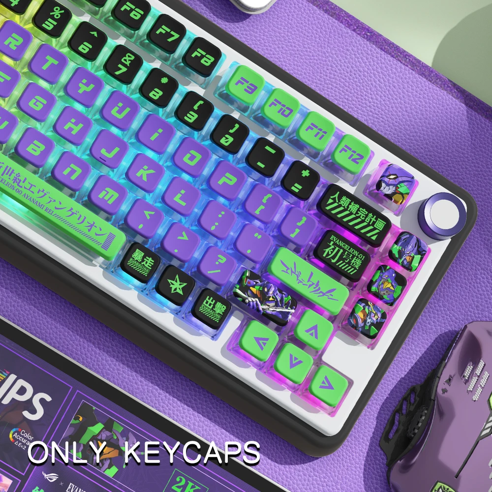 Keycaps EVA-01 original keycaps MSA highly personalized customized pbt thermal sublimation for Gaming mechanical key caps