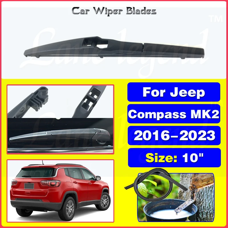 

Wiper 10" Rear Wiper Blade For Jeep Compass MK2 2016 - 2023 Windshield Windscreen Clean Tailgate Window Car Rain Brush