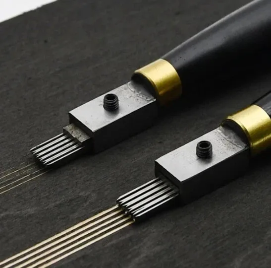 Printmaking Woodcut Carving Push Rows Line Knife Cutter Chisel Tool 5 line