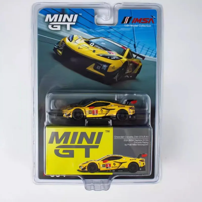 ミニGTダイキャスト 1/64スケール シボレー コルベット Z06 GT3 レーシングカー ‌   合金車モデルのおもちゃ男の子ギフト子供のおもちゃ男の子