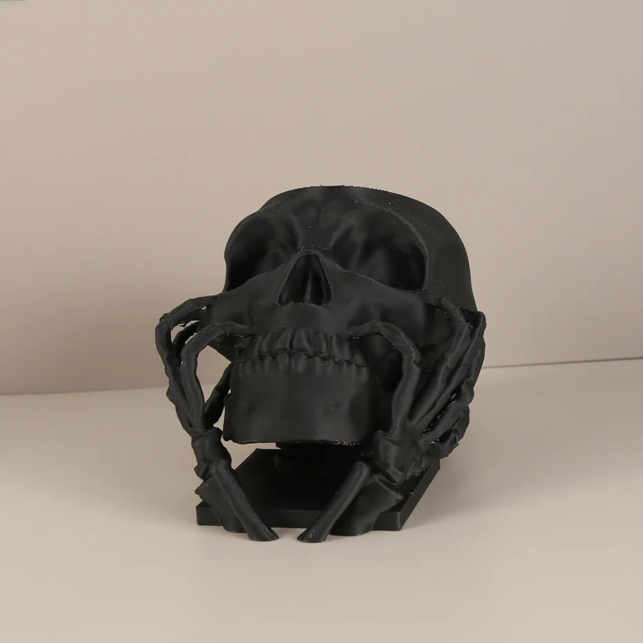 Цельная шкатулка для драгоценностей в темном стиле с черепом и руками на щеках, ручная работа с 3D-печатью, креативные магазины мелких предметов, подходит для