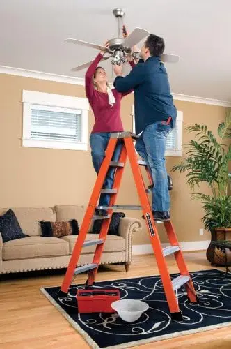 FM1412HD Step Twin Stepladder, 12-Feet