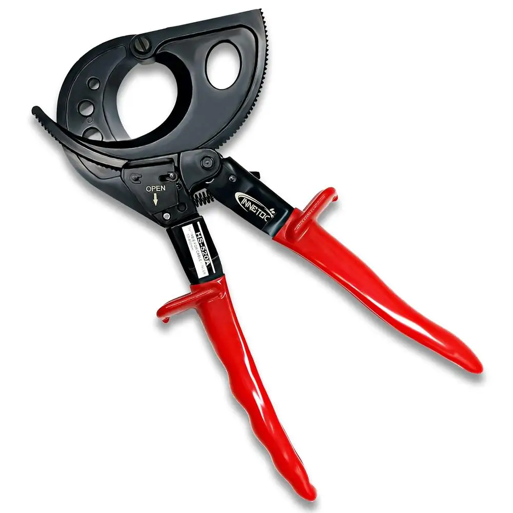 Ratcheting Cable Cutter 400mm2 Aluminum Copper Wire Cutting Tool High Carbon Steel Forging Blade Heavy Duty Easy Carry Compact