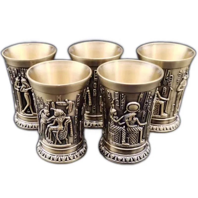 

40ml Metal Alloy Creative Ancient Egypt Shot Glass Bar Drinkware Accessory Barware