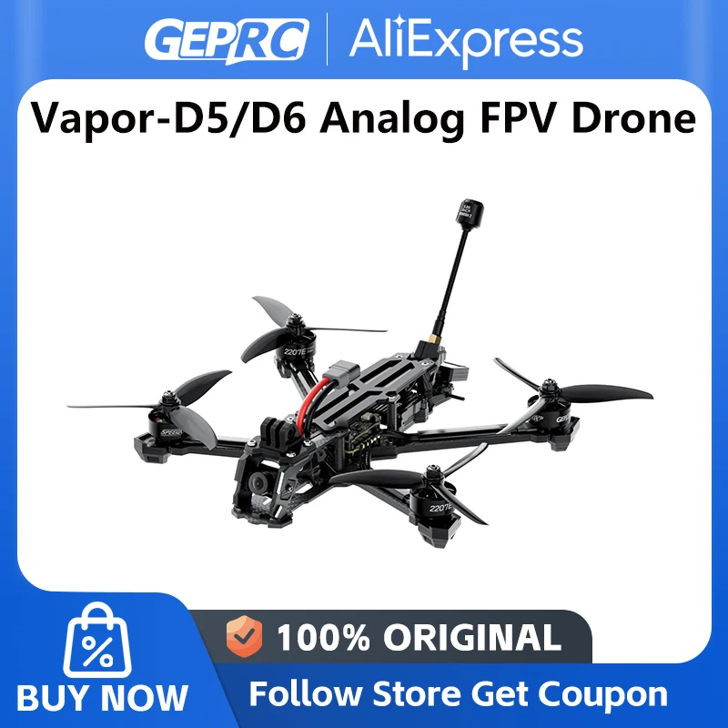 GEPRC Vapor-D5 D6 التناظرية FPV 5.8G 1.6W VTX F722 V2 FC عالية الأداء حرة غريس أجهزة الاستقبال عن بعد حرة بدون طيار