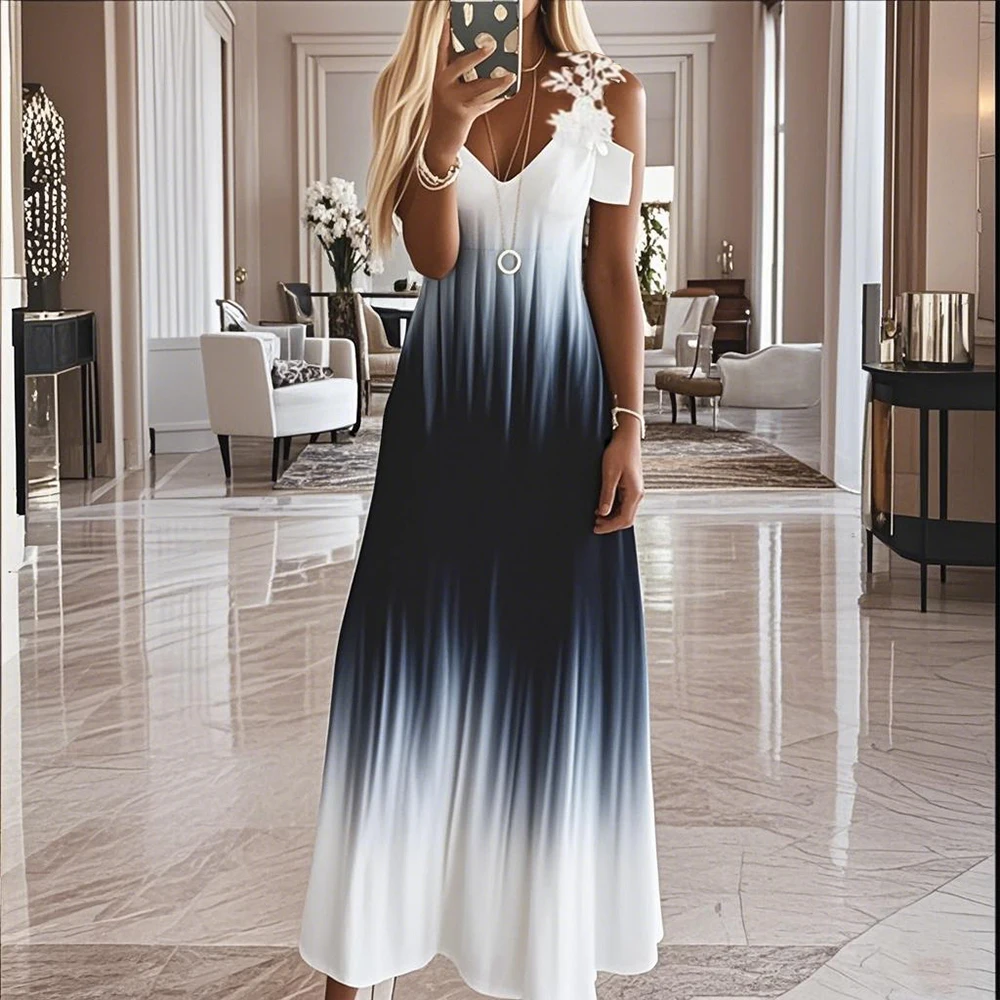 Verão feminino novo solto floral vintage cinta babados bolso befree vestido grande renda maxi elegante vestidos de festa