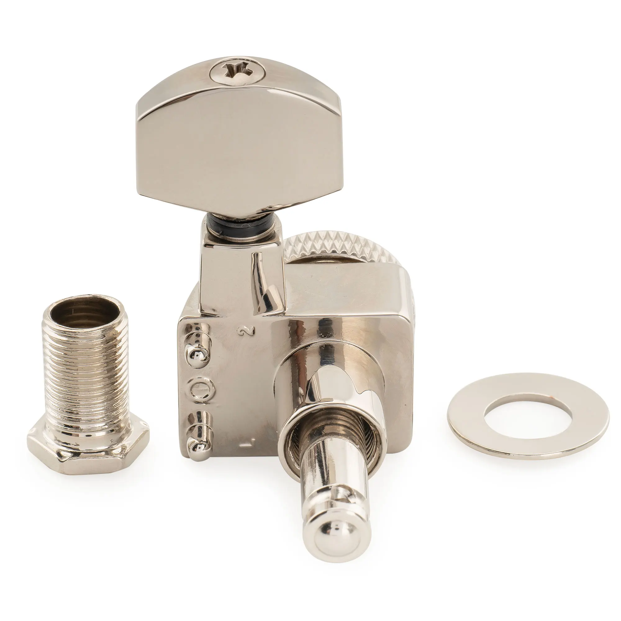 Musiclily Pro R18K 6R/6L 6-in-Line 18:1 Übersetzungsverhältnis 2-Pin Vollversiegelte Mechaniken Stimmwirbel für Fender ST Tele – Detail 13