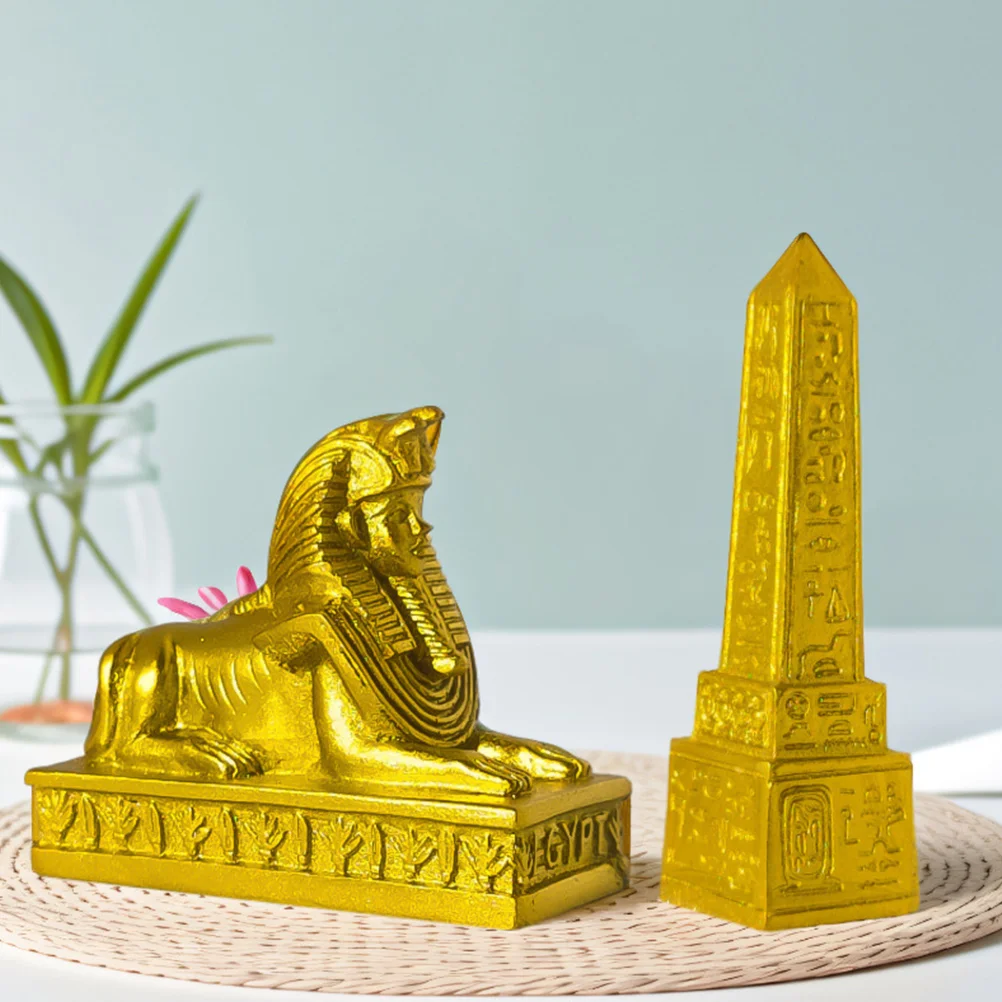 

Ancient Egyptian Ornaments Creative Sphinx Figurine Statue Resin Crafts Decoration Model