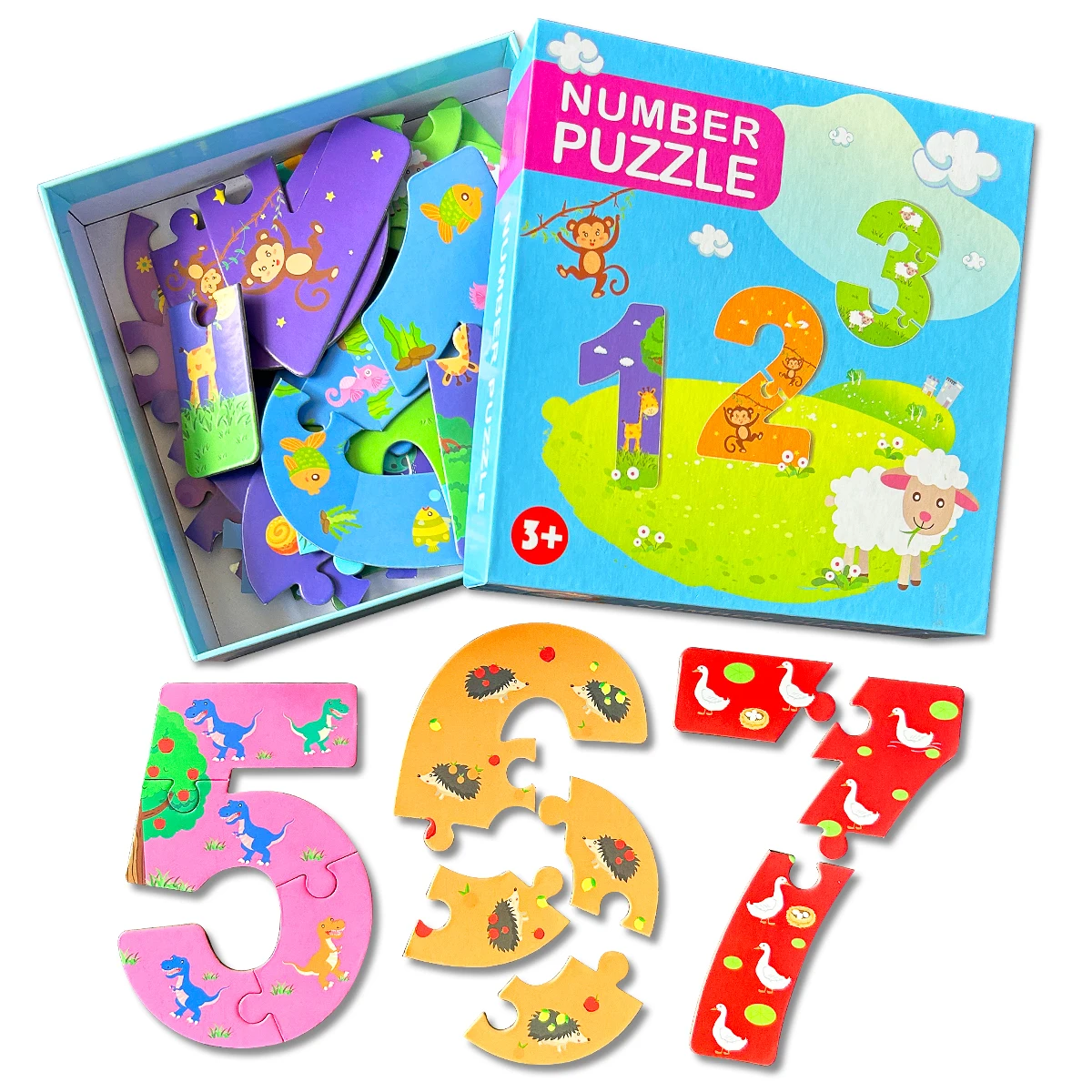 

Arabic numeral puzzle,Advanced Jigsaw Puzzles For Children Over 3 Years Old,Suitable for Boys,Girls,Early Education Learning