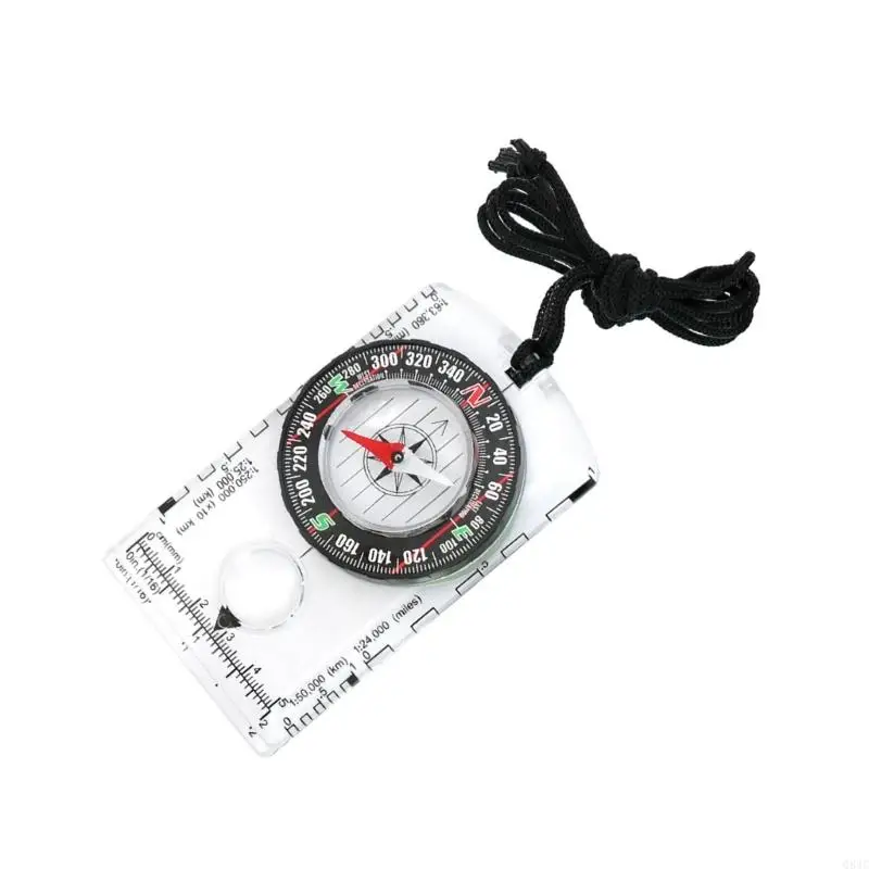 Q84C Multifunctional Compasses Ruler for Map Reading Backpacking Camping Orienteering Compasses Survival Navigation Compasses