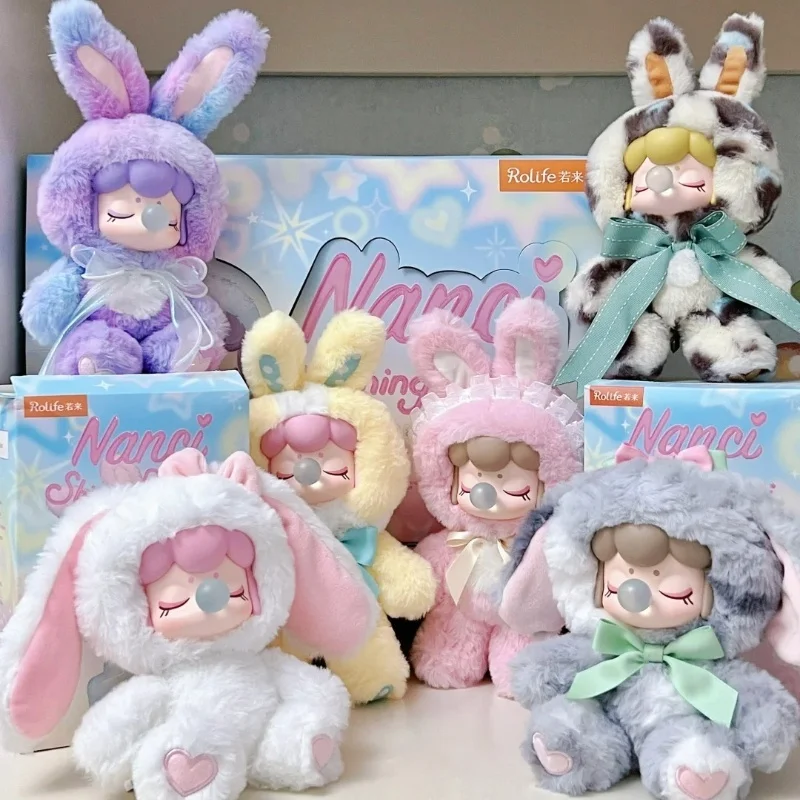 Caja ciega de vinilo de conejo de peluche Flash de segunda generación Nanci genuina, decoración de moda, caja misteriosa, adorno, regalos de cumpleaños para niñas