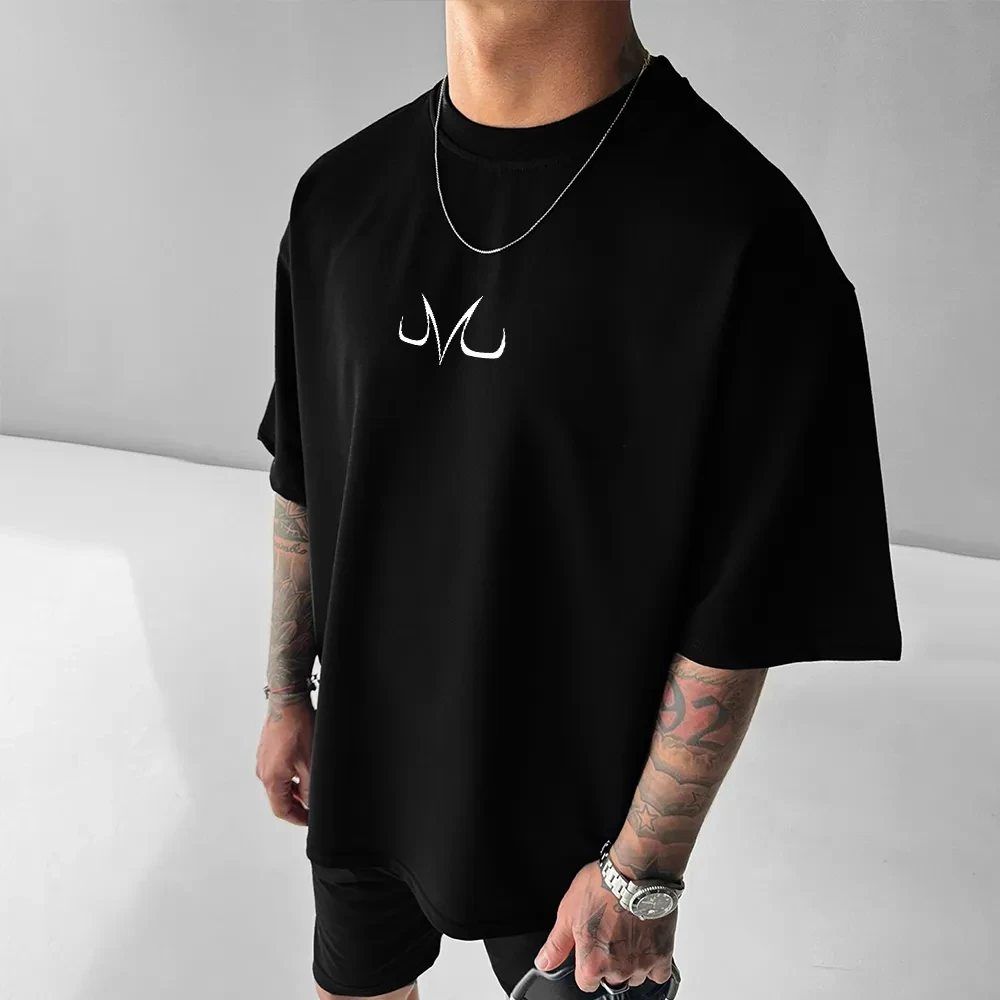 Dragon Ball Heren T-shirt Vegeta Zomer Japan Anime Tee Lente en Herfst Jongens Veelzijdige Niche Korte mouwen Ouder-kind Slijtage