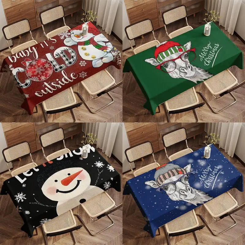 Baby Cold Snowflake Tablecloth Restaurant Kitchen Tablecloth Living Room Home Decoration Rectangular Party Decoration