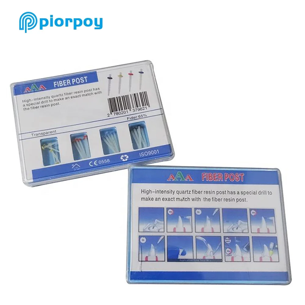 PIORPOY مجموعة المشاركات الألياف للأسنان ألياف الأسنان كومة الموضوع الألياف آخر 1.0/1.2/1.4/1.6 مللي متر 20 المشاركات + 4 تدريبات قناة الجذر لطب الأسنان #3