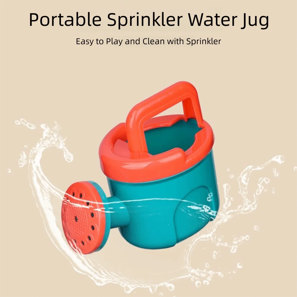 Outil de creusement, seau en plastique, jouets de plage, grande pelle, couleur aléatoire, jeu d'eau, bouteille d'arrosage, outils pour enfants, été en plein air