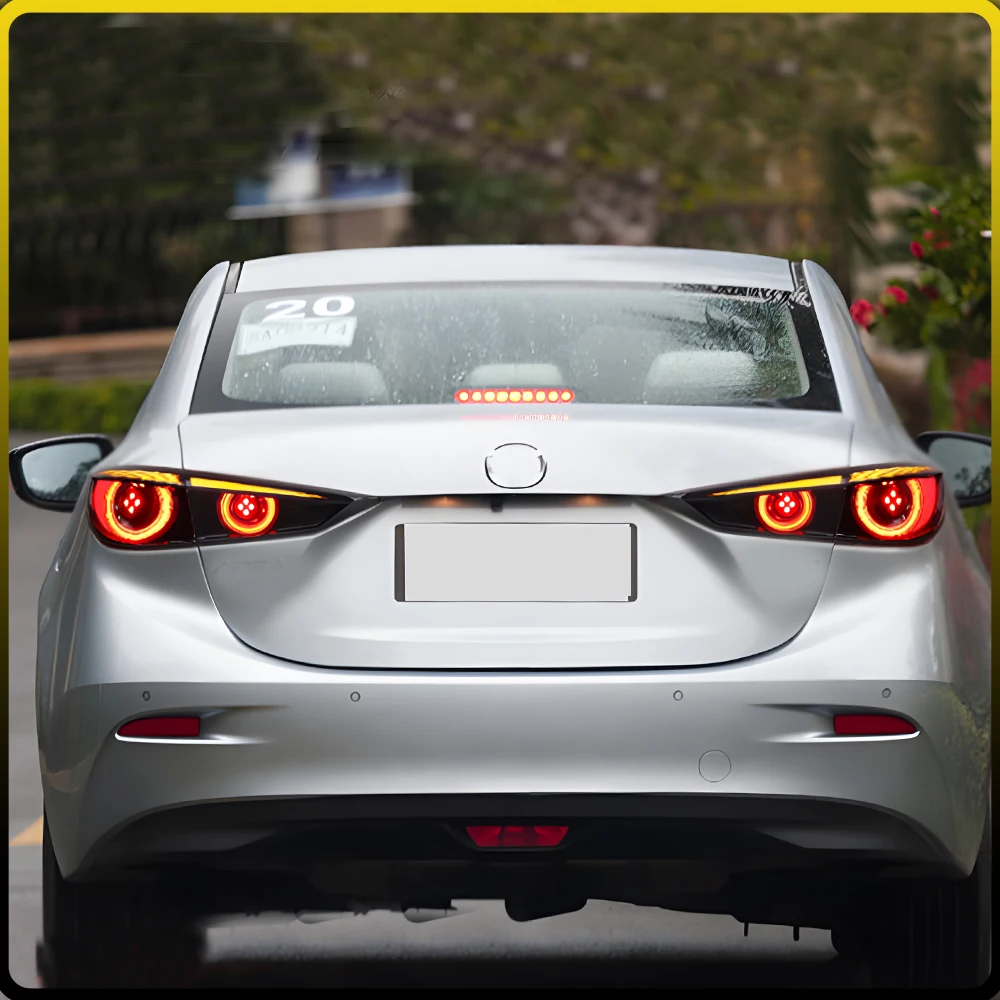 For Mazda 3 Axela 2014-2018 Auto Back Lamps Assembly Upgrade New Style LED 3 Saloon Taillights Car Plug and Play Accessories