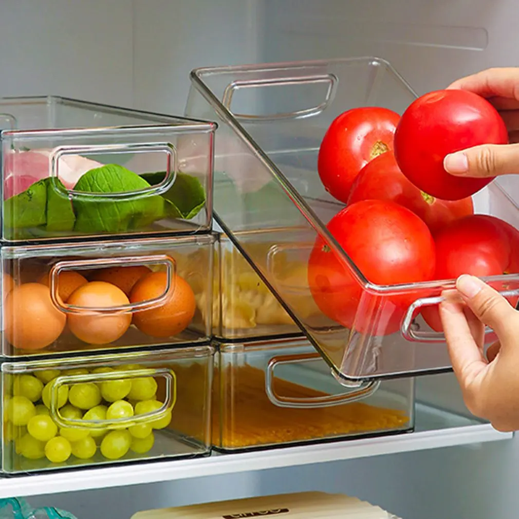 กล่องใส่อุปกรณ์ดูแลผิวในห้องครัวตู้เย็นแบบพกพาทนทานกล่องเก็บหน้ากากใบหน้าผลิตภัณฑ์ดูแลผิวในห้องน้ำ