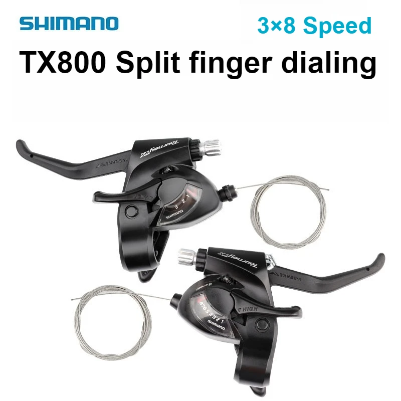 Shimano Tourney ST-TX800 Рычаг переключения передач/тормоза для горного велосипеда EZ Fire Plus 3x8 Рычаги переключения скоростей Запчасти для велосипеда Shimano Tourney ST-TX800 Рычаг переключения передач/тормоза для горного велосипеда EZ Fire Plus 3x8 Рычаги переключения скоростей Запчасти для велосипеда