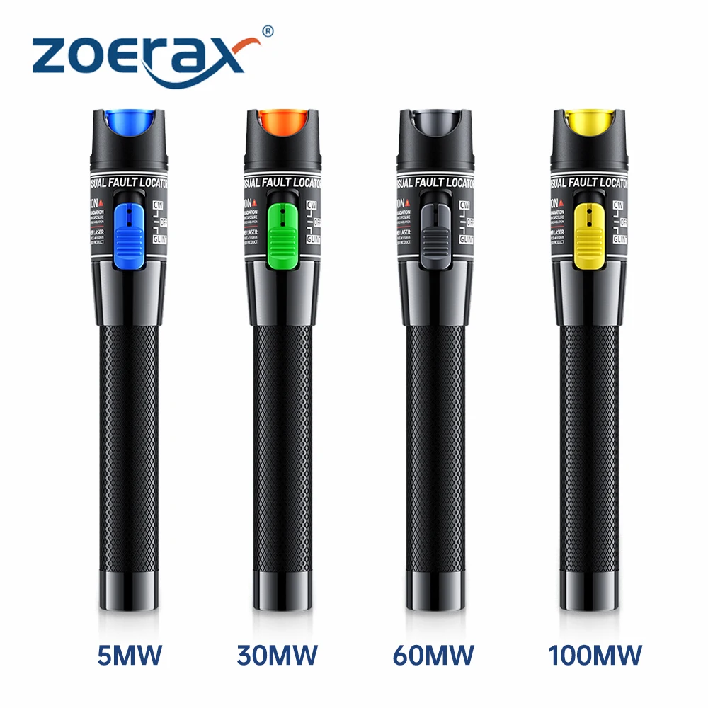 

ZoeRax 5/30/60/100MW Visual Fault Locator Fiber Optic Cable Tester Tool VFL FC/SC/ST(LC adapter and battery not included）